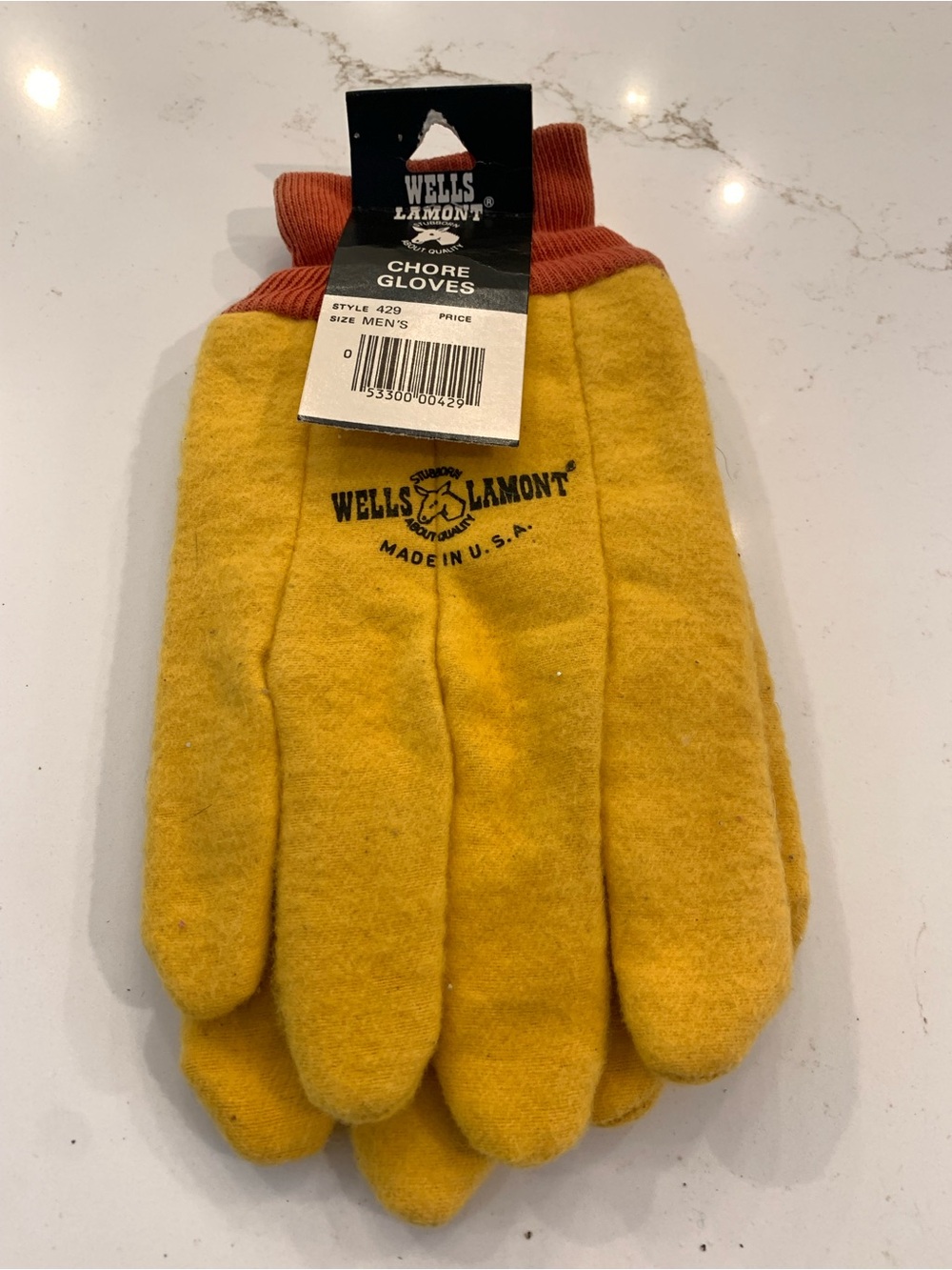 Vintage Wells Lamont Handy Andy Work Chore Gloves  Mens NEW Old Stock USA Made.